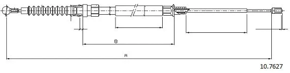 Cable Pull, parking brake (10.7627)