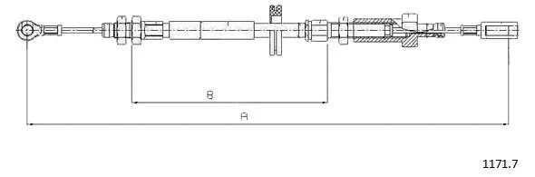 Cable Pull, parking brake (1171.7)