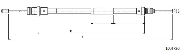 Cable Pull, parking brake (10.4720)