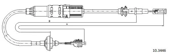 Cable Pull, clutch control (10.3446)