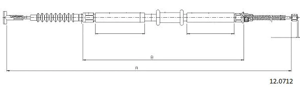 Cable Pull, parking brake (12.0712)