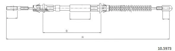 Cable Pull, parking brake (10.5973)