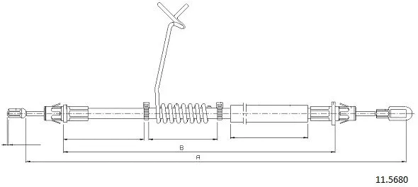 Cable Pull, parking brake (11.5680)