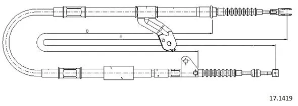 Cable Pull, parking brake (17.1419)