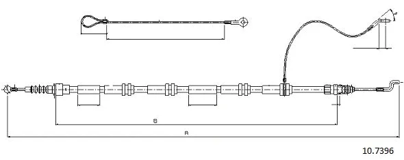 Cable Pull, parking brake (10.7396)