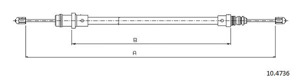 Cable Pull, parking brake (10.4736)