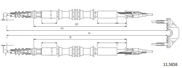 Cable Pull, parking brake (11.5858)