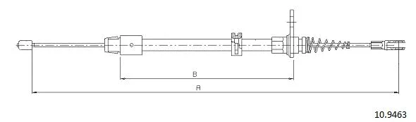 Cable Pull, parking brake (10.9463)