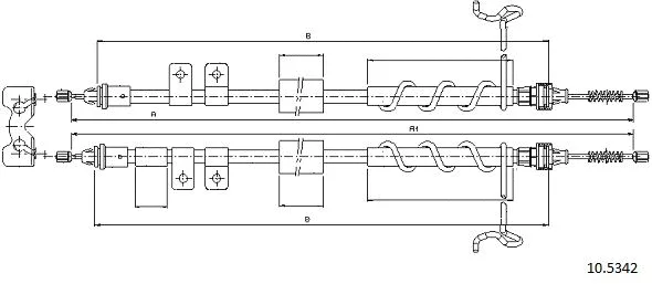 Cable Pull, parking brake (10.5342)