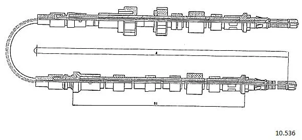 Cable Pull, parking brake (10.536)