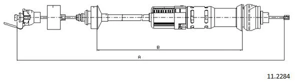 Cable Pull, clutch control (11.2284)
