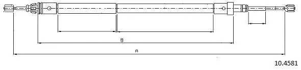 Cable Pull, parking brake (10.4581)