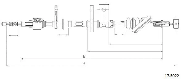 Cable Pull, parking brake (17.5022)