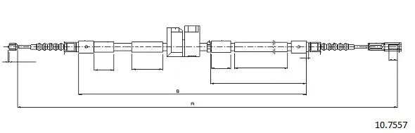 Cable Pull, parking brake (10.7557)