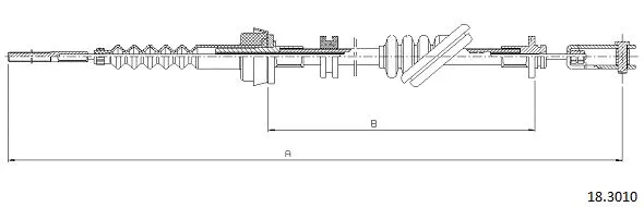 Cable Pull, clutch control (18.3010)