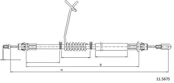 Cable Pull, parking brake (11.5675)