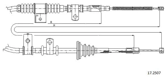 Cable Pull, parking brake (17.2507)