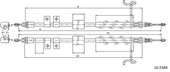 Cable Pull, parking brake (10.5344)