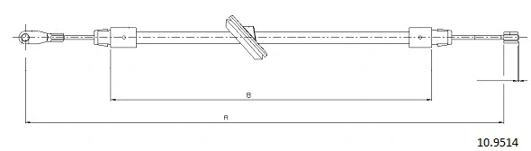 Cable Pull, parking brake (10.9514)
