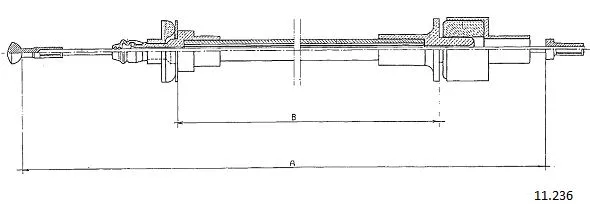 Cable Pull, clutch control (11.236)