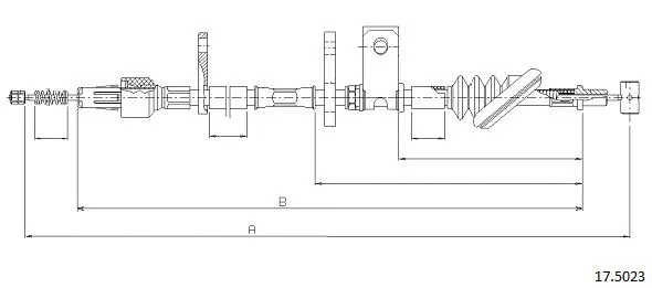 Cable Pull, parking brake (17.5023)