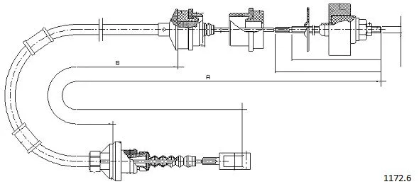 Cable Pull, clutch control (1172.6)