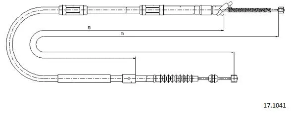 Cable Pull, parking brake (17.1041)
