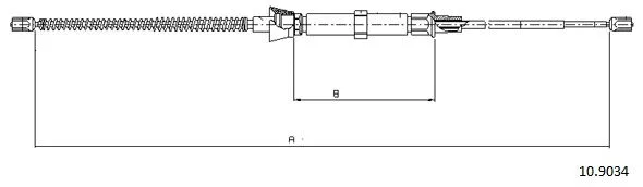 Cable Pull, parking brake (10.9034)