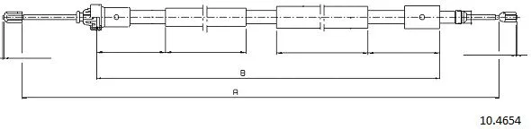 Cable Pull, parking brake (10.4654)