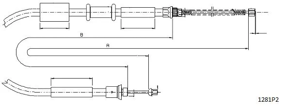 Cable Pull, parking brake (1281P2)
