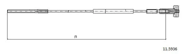 Cable Pull, parking brake (11.5936)
