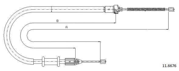 Cable Pull, parking brake (11.6676)