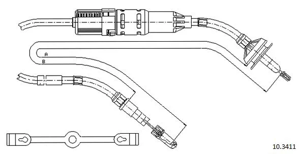 Cable Pull, clutch control (10.3411)