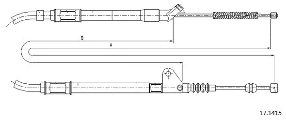 Cable Pull, parking brake (17.1415)