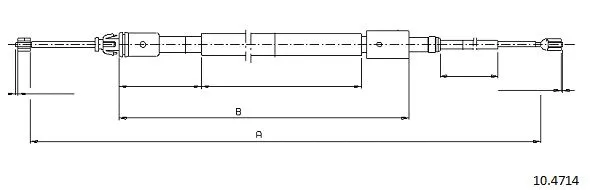 Cable Pull, parking brake (10.4714)