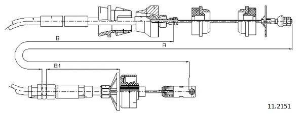 Cable Pull, clutch control (11.2151)
