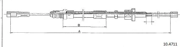 Cable Pull, parking brake (10.4711)