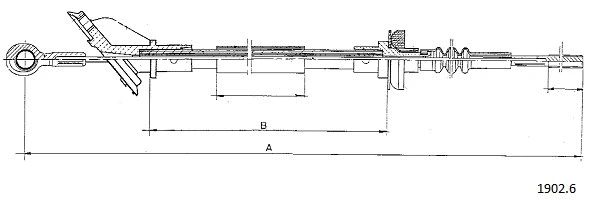Cable Pull, clutch control (1902.6)