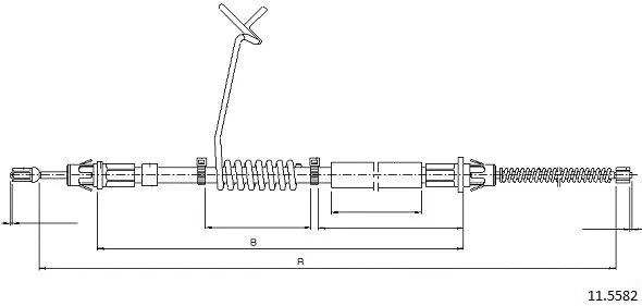 Cable Pull, parking brake (11.5582)