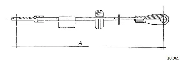 Cable Pull, parking brake (10.969)