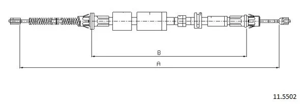 Cable Pull, parking brake (11.5502)