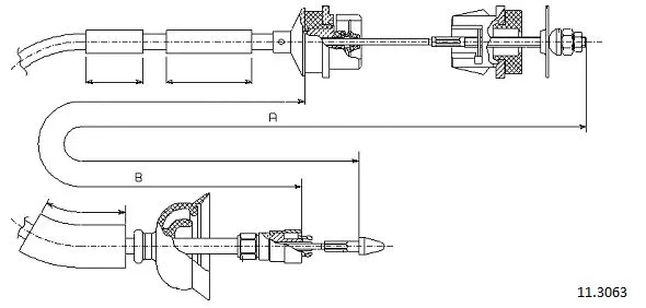Cable Pull, clutch control (11.3063)