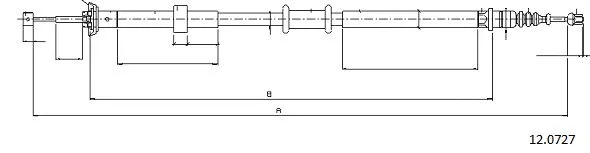 Cable Pull, parking brake (12.0727)
