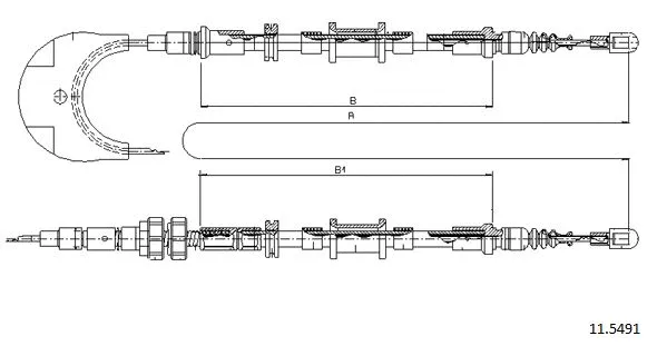 Cable Pull, parking brake (11.5491)
