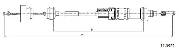 Cable Pull, clutch control (11.3922)