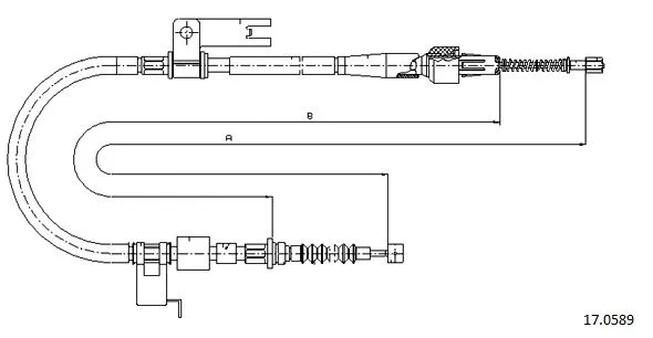 Cable Pull, parking brake (17.0589)