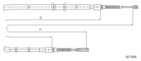 Cable Pull, parking brake (10.7545)