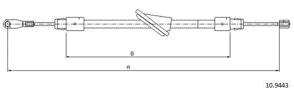 Cable Pull, parking brake (10.9443)