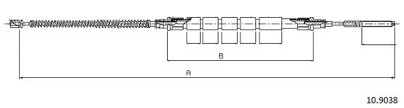 Cable Pull, parking brake (10.9038)