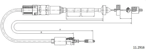 Cable Pull, clutch control (11.2916)